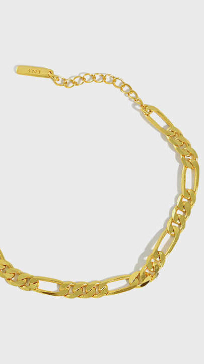 Gold Chunky Figaro Chain Bracelet