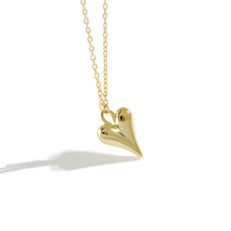 Gold Heart Pendant Necklace