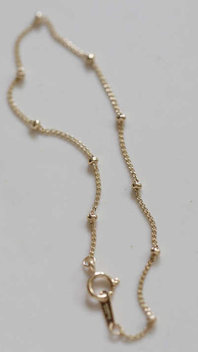 Gold Station Bead Chain Bracelet