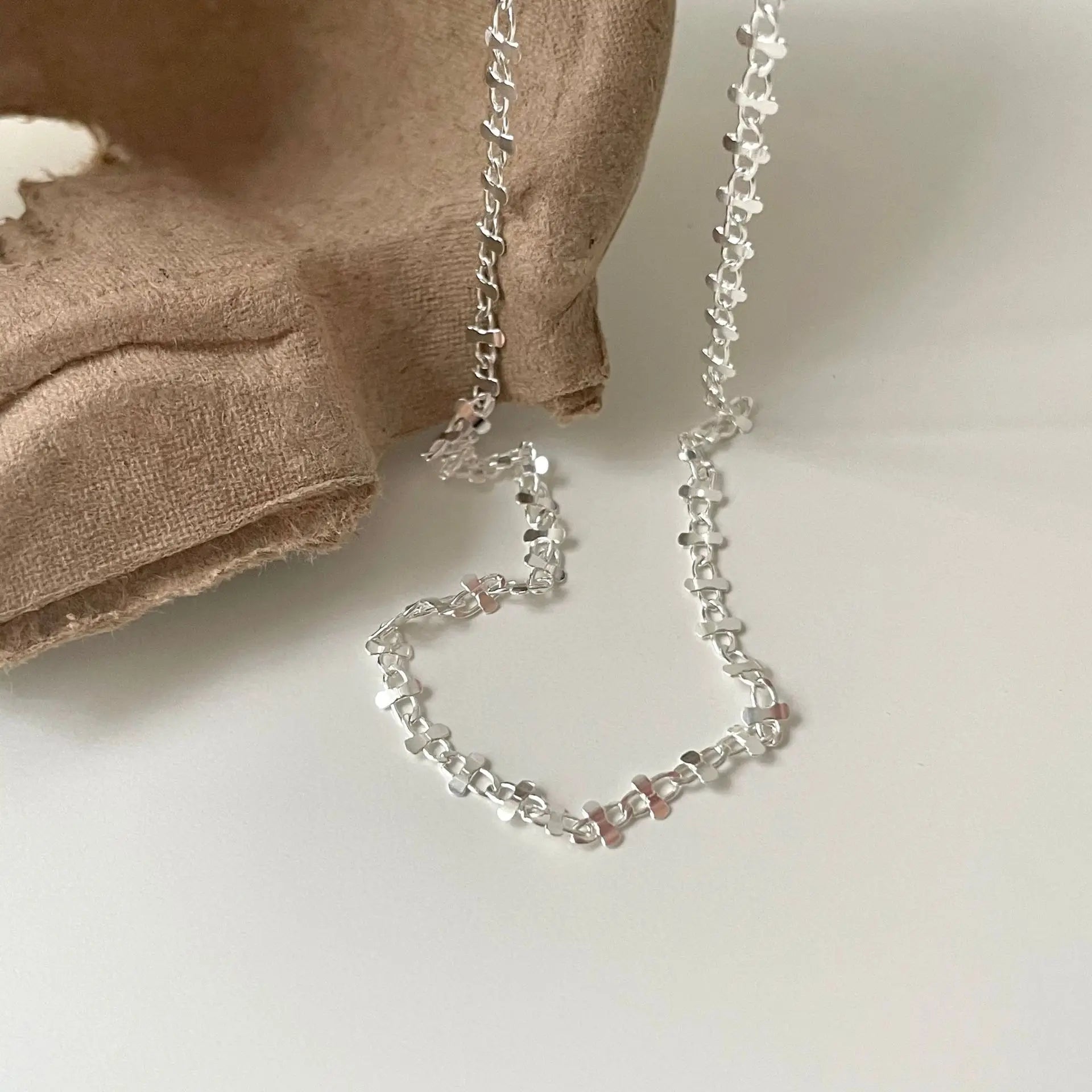 Silver Vintage-Inspired Chain Necklace